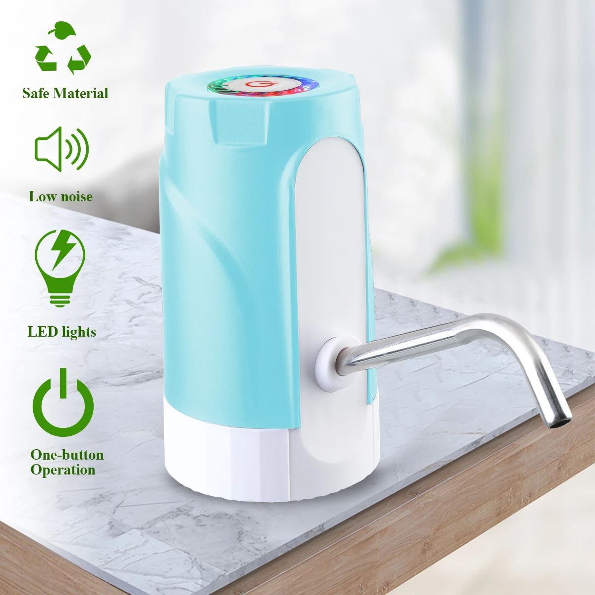 Бытовой автоматический Электрический водяной насос Кнопка диспенсер галлон