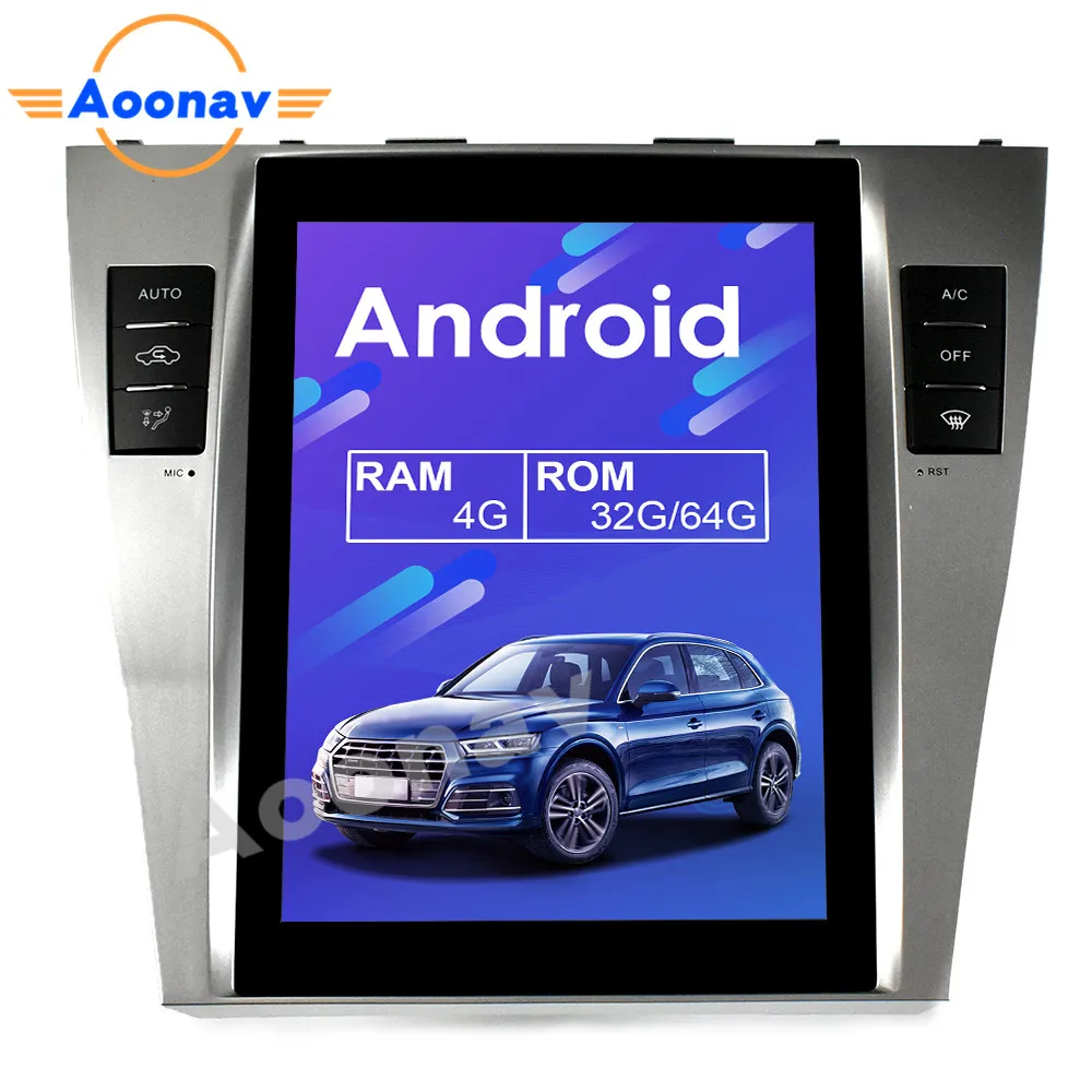

Автомобильный аудиоплеер Tesla с вертикальным экраном GPS для Toyota Camry 2007-2011, автомобильный GPS-навигатор, мультимедийный радиоплеер, головное уст...