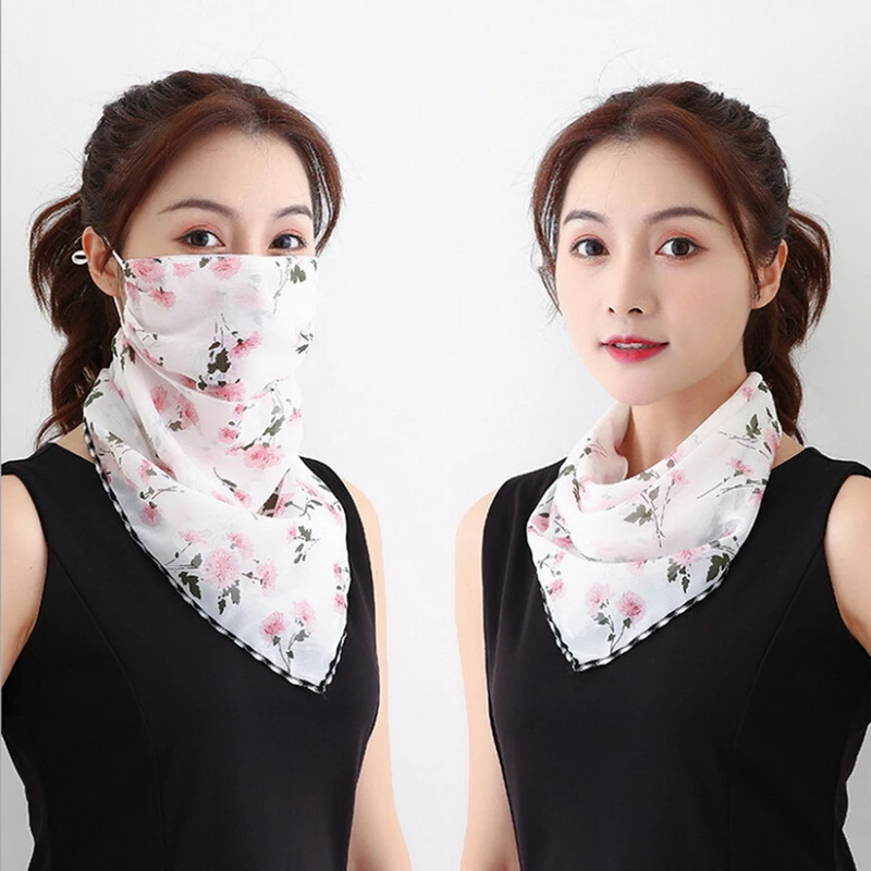 

2020 Hot sell mouth mask Lightweight Face Mask scarf Sun Protection Mask Outdoor Riding Masks Protective silk Scarf Handkerchief