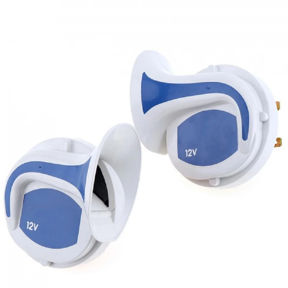 2pcs blue 115 дБ громкий звуковой сигнал, автоматический громкоговоритель, сигнал 12 В, для автомобиля, лодки, автомобиля, мотора, мотоцикла, грузовика, сирена, автомобильный звуковой сигнал для авто сирены - Цвет: 2pcs blue