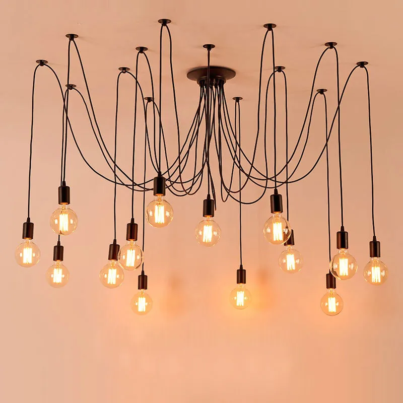 Винтажные потолочные светильники лампа в форме паука для гостиной несколько