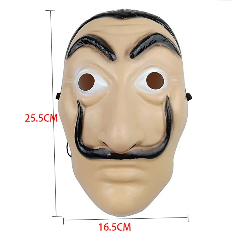 1pcs Salvador Dali Plastic Mask Paper House La Casa De Papel Cosplay Decoration Masquerade Halloween Funny Tools | Дом и сад