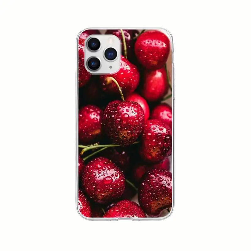 

Fruit Of Food Cherry Transparent Cell Phone Cover For Xiaomi Redmi K30s Ultra Note 8 9 Pro Max 9s 10T Pro 11 10 Lite Clear Case