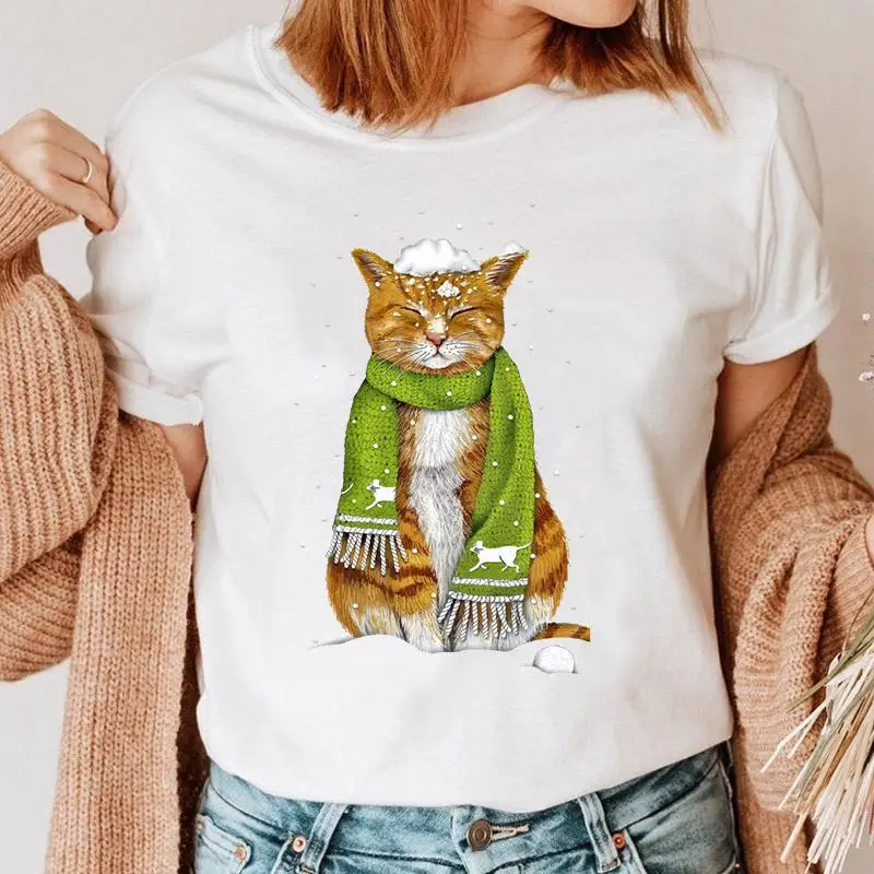 

Женская футболка с коротким рукавом, с мультяшным принтом