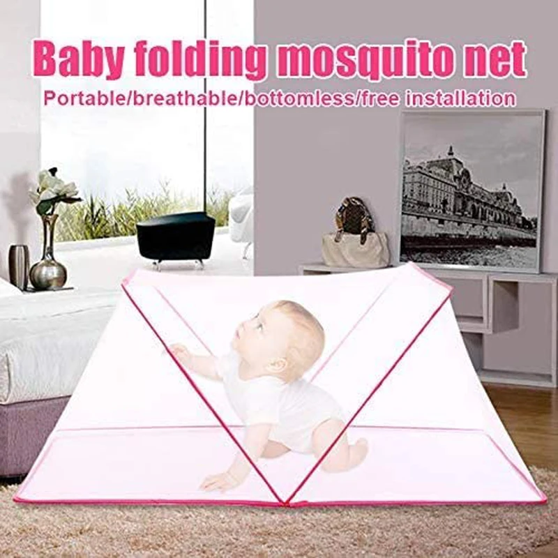 

Children Baby Mosquito Net For Bed Portable Foldable Bottomless Mosquito Net Portable Anti-mosquito Net for Baby