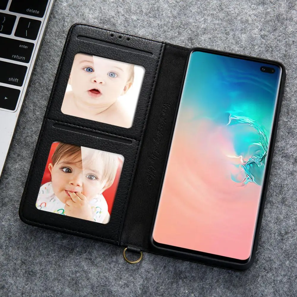 Кожаный чехол кошелек для samsung Galaxy Note 10 8 9 слотов карт подставка телефона S10 S8 S9 Plus|