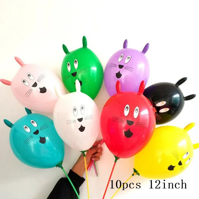 10pcs 1 шт. воздушные шары из фольги, большая голова свиньи, форма джунглей, милые розовые животные, вечерние декоративный шар, фото реквизит для праздника, дня рождения, свадьбы - Цвет: 10pcs