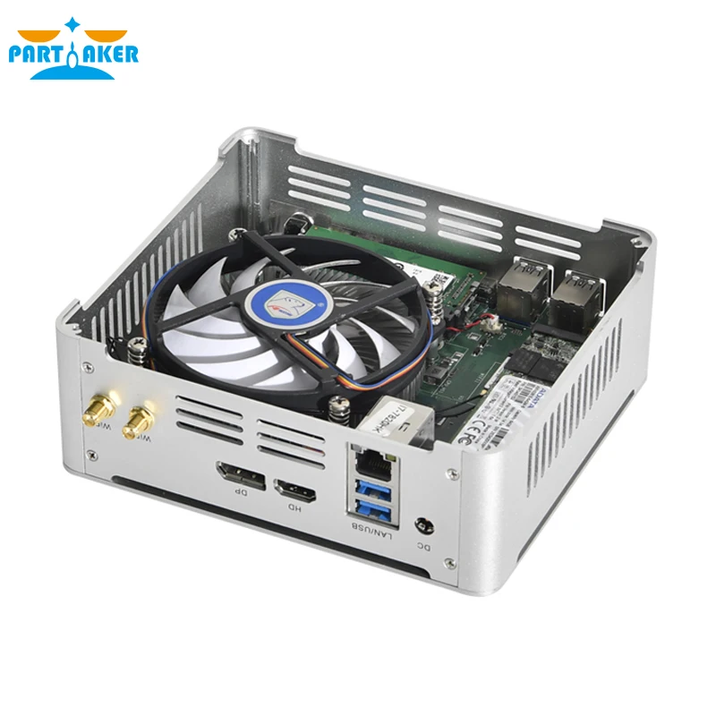 Причастник Мини ПК Intel Core i5 7300HQ i7 7820HK DDR4 Windows 10 Linux 4K игровой UHD HTPC HDMI DP Minipc