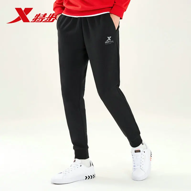 

Xtep Sports Knitted Trousers Men Fashion Autumn Slim Fit Sport Pants Teen Elastic Waist Leisure Sweatpants Male 881429639256