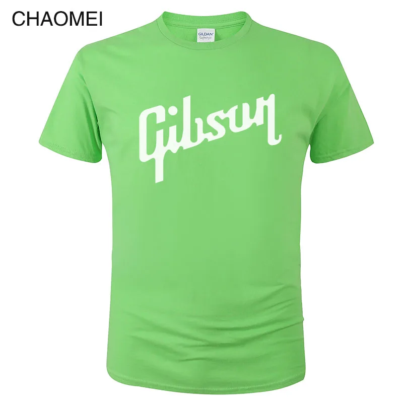 Летняя новая футболка Gibson Мужская хлопковая футболка с круглым вырезом Мужская футболка с коротким рукавом хип-хоп Homme Футболки Camisetas Hombre C36