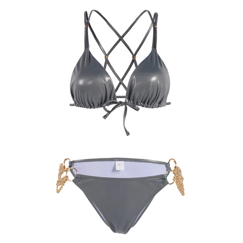 

Swimwear Women New Bikini Split Type Swimsuit Hot Stamping Three Pieces Set Female Bathing Suit In Stock /40