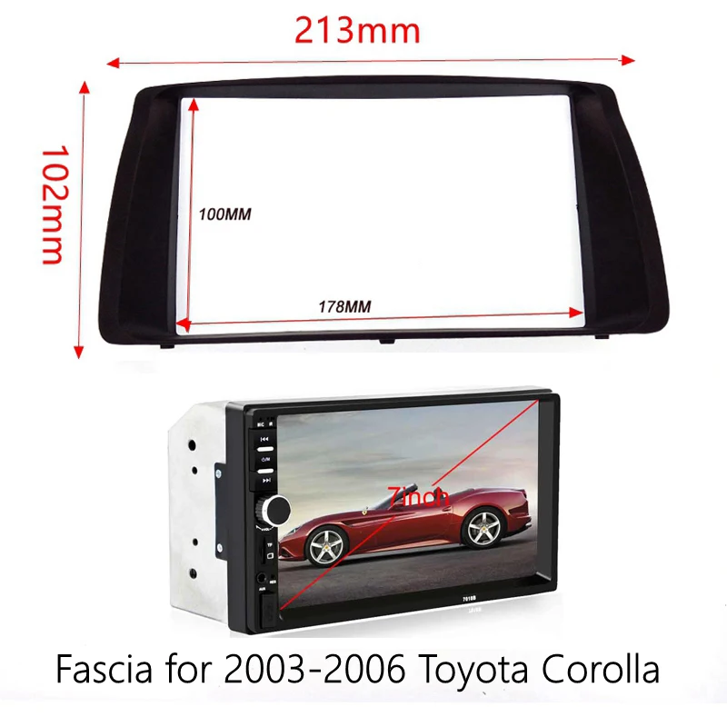 2 din Автомобильный MP5 мультимедийный видео плеер Зеркало Ссылка для Toyota Corolla 2003-2006