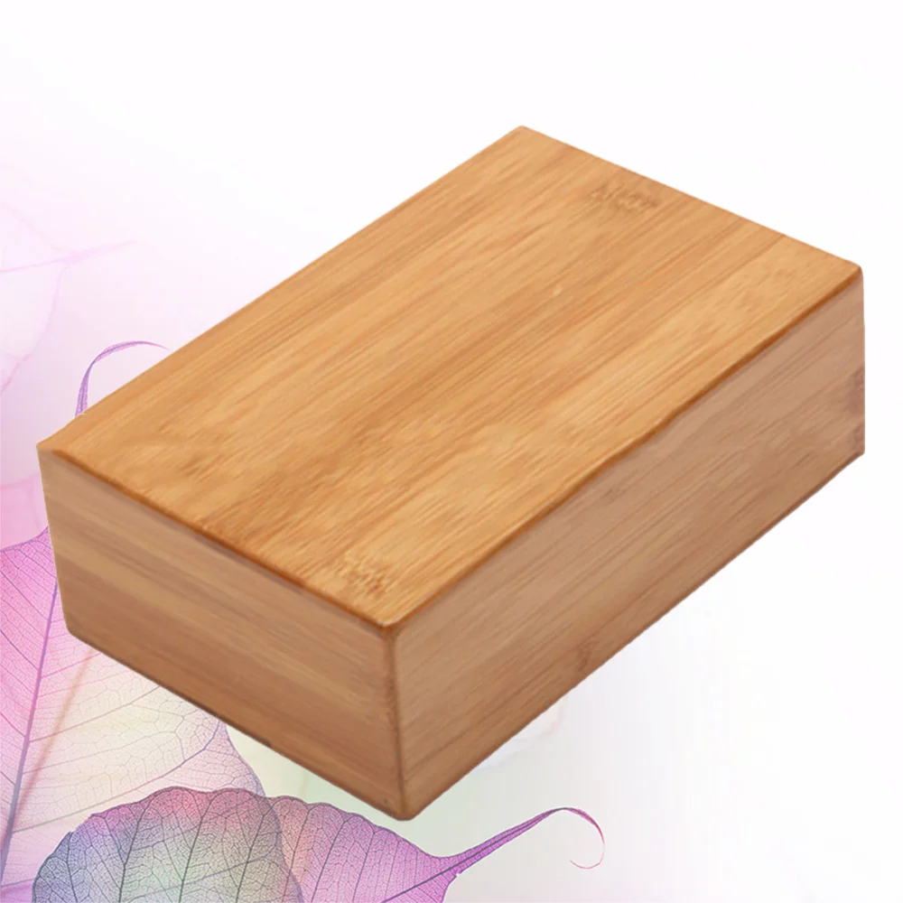 

1PC Natural Bamboo Yoga Brick Yoga Dance Training Practice Auxiliary Tool Wooden Brick for Home Fitness