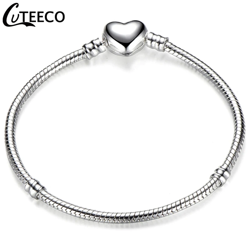 Браслет женский в форме сердца, 17-21 см