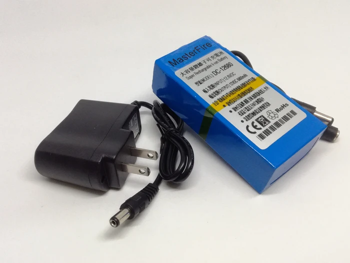 MasterFire портативный супер емкий DC 12V 6800mAh перезаряжаемый аккумулятор литий ионные