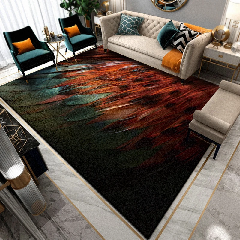 Милый ковер с перьями художественный винтажный принт ковры для гостиной спальни