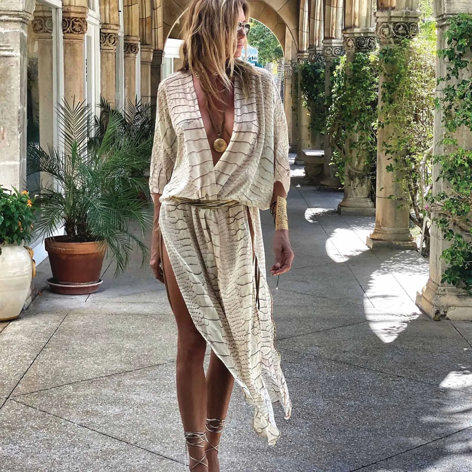 Женский кардиган кимоно с принтом Длинные рубашки сексуальные богемные блузки