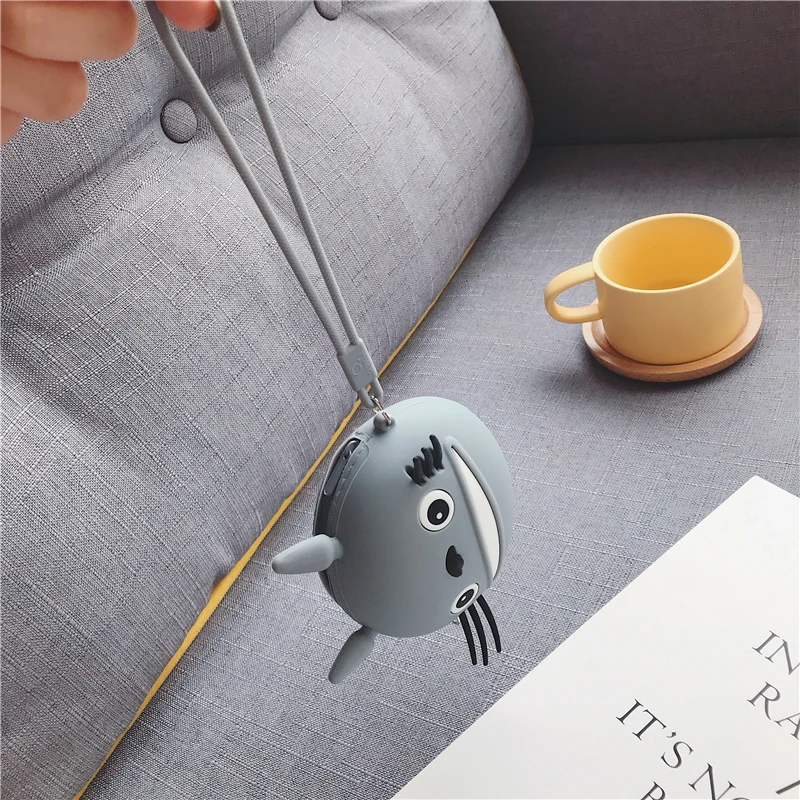 Мягкий силиконовый чехол для наушников с рисунком Тоторо портативный хранения