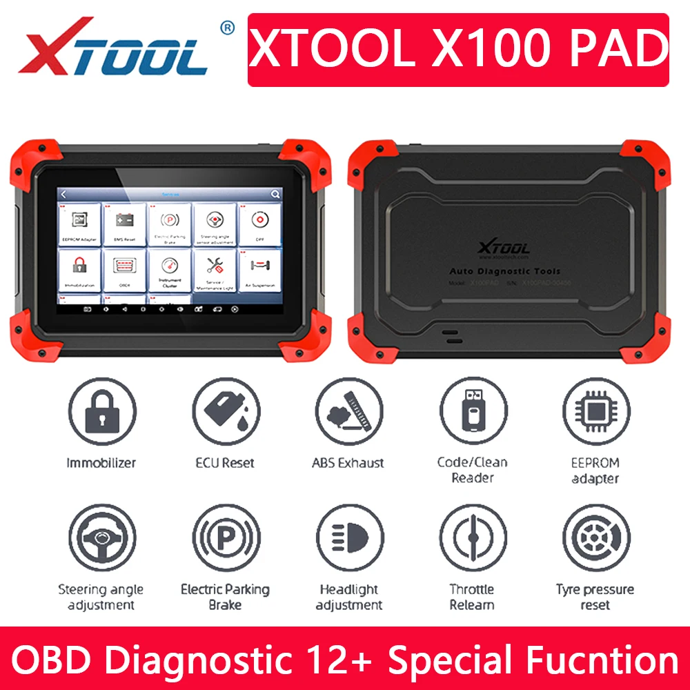 

Сканер диагностический XTOOL X100 PAD X100 PRO2, сканер OBD2, считыватель кодов, отдых с маслом, профессиональный ключевой программатор, онлайн обновлен...