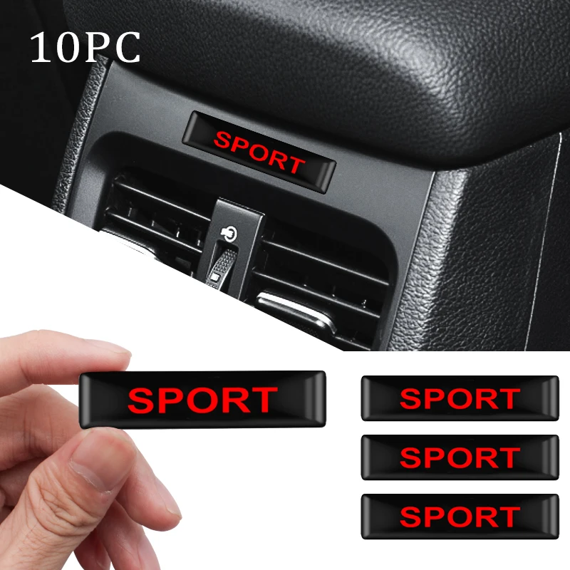 

4/10PCS 3D Epoxy Car Sticker SPORT Emblem Decal Decorating For Fiat Ford BMW Benz Renault Peugeot Chevrolets Auto Accessorie