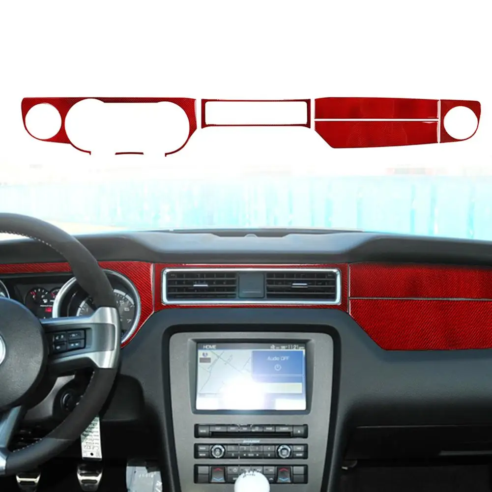 

6Pcs Central Control Panel Interior Car Stickers for Ford Mustang 2009-2013