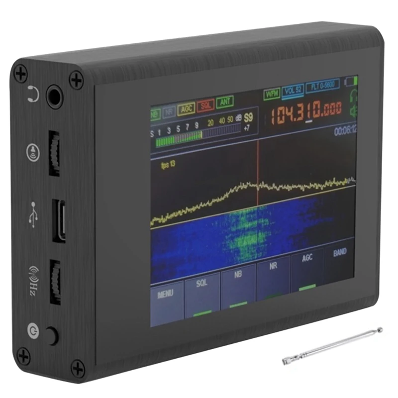 

50KHz-200MHz Malachite SDR Receiver Malahit Shortwave Radio 3.5inch Screen Instruments Network Analyzers with Antenna