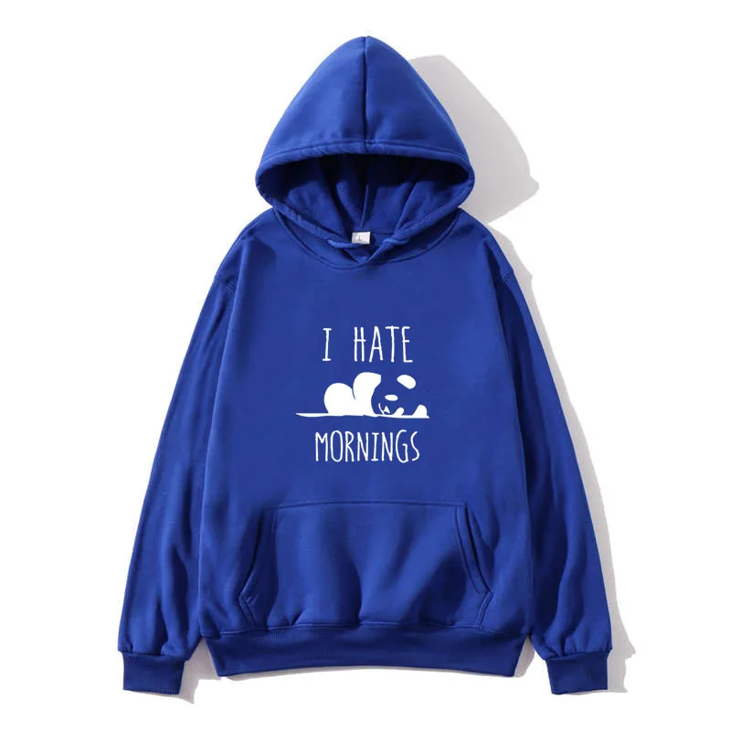 brand tracksuis fashion women long sleeve hoodies 2020 moleton feminino fleece hoodies Panda I HATE MORNINGS sweatshirt female