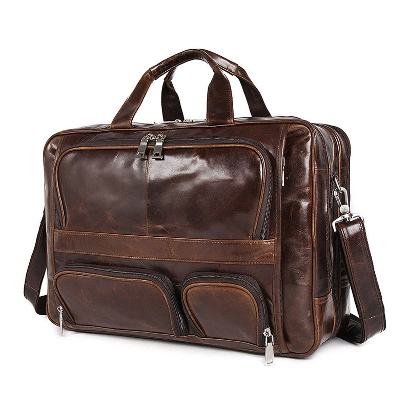 للبيع حقيبة رجالي صغيرة من الجلد الطبيعي كمبيوتر محمول للأعمال حقيبة حاسوب منظم وثائق حقيبة يد الكتف رسول سفر حقيبة