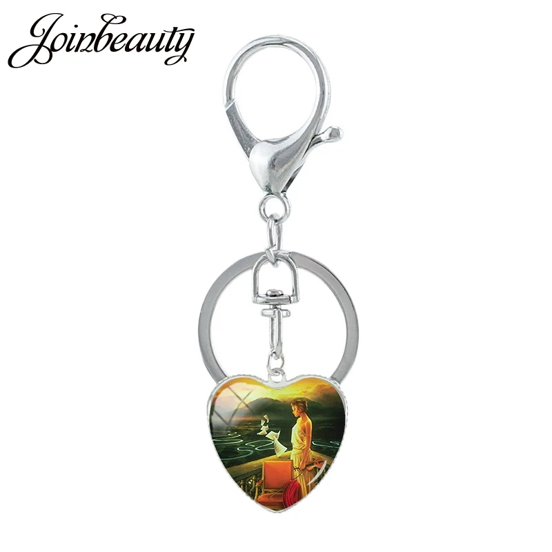 

JOINBEAUTY The Birth of the World Classic Painting Venus Heart Shape Charms Keychain Pendant DIY Jewelry Gift WD39