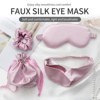 silk sleeping mask nap eye cover men women delicate eyepatch relaxing occular sleep night mask 4pcs set free shipping blindfold