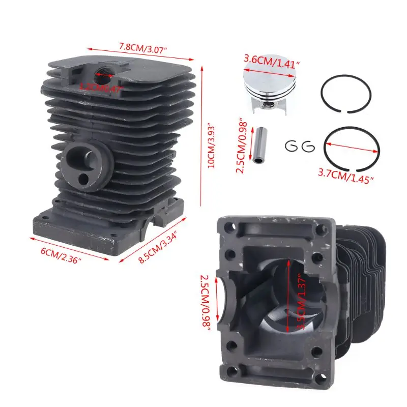 37 мм бензопила цилиндр поршня коленчатого вала двигателя комплект для MS170