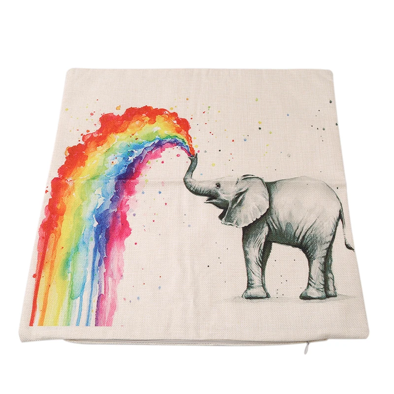 Наволочка из хлопка и льна с изображением головы зебры животных наволочка для