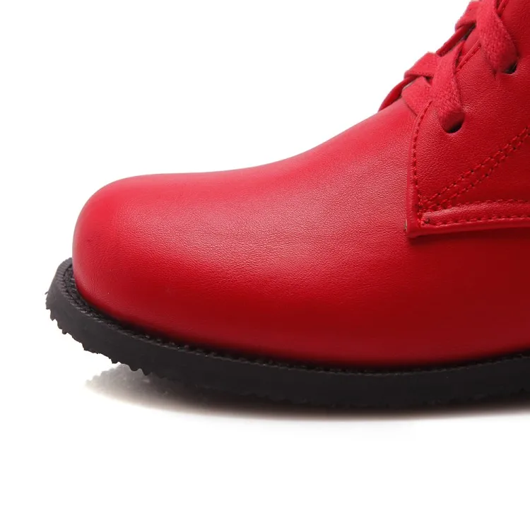 Женские ботинки с круглым носком на плоской подошве|Женские полусапожки| |