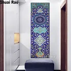 Большая мусульманская исламская алмазная живопись, полная выкладка, квадратная, круглая Алмазная вышивка, синяя Мандала 5d, вышивка крестиком, подарок, домашнее искусство,