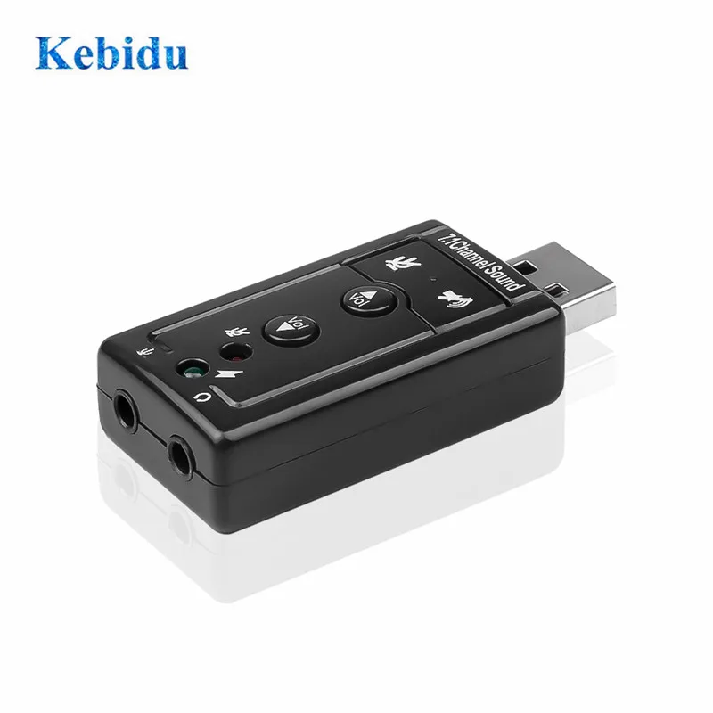 KEBIDU 3 5 мм Внешняя USB аудио карта 2 канала адаптер карты памяти динамик с микрофоном