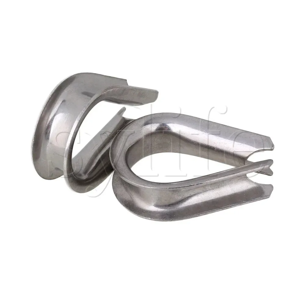 2 х Серебряный наперсток из нержавеющей стали M14 304 для проволочных тросов в