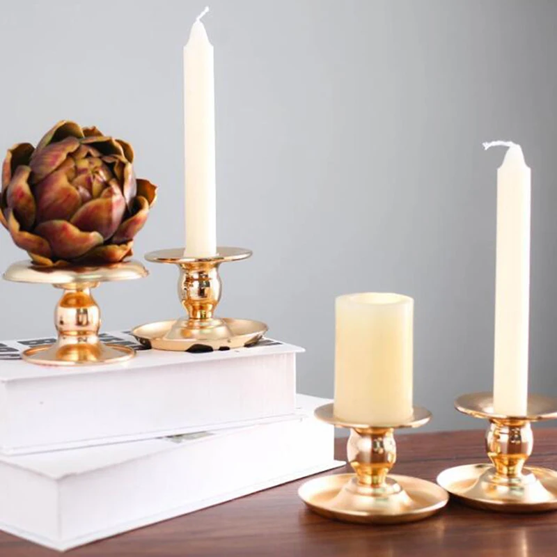 Рождественский подсвечник для дома праздника свадьбы украшения из золотого