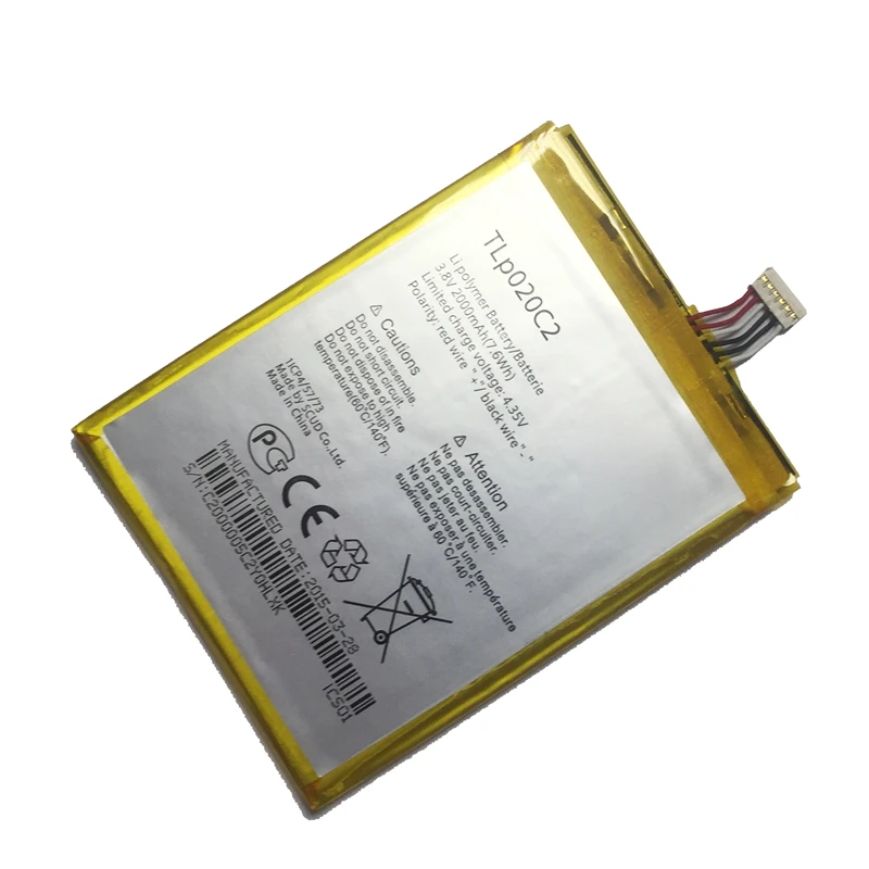 Аккумулятор на мобильный телефон TLp020C2 2000 мАч для Alcatel One Touch Idol X 6040D 6040X TCL S950