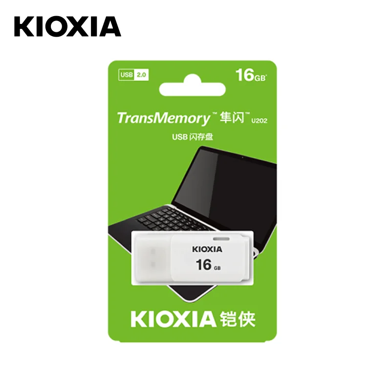 USB-флеш-накопитель Kioxia 32 ГБ 16 сине-белый с подсветкой | Компьютеры и офис
