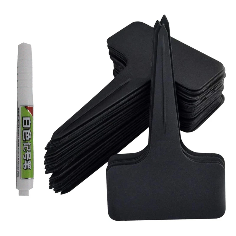 

Горячая Распродажа 101 шт./компл. черные этикетки для растений, ярлыки для многоразовых растений, ярлыки для цветов и овощей