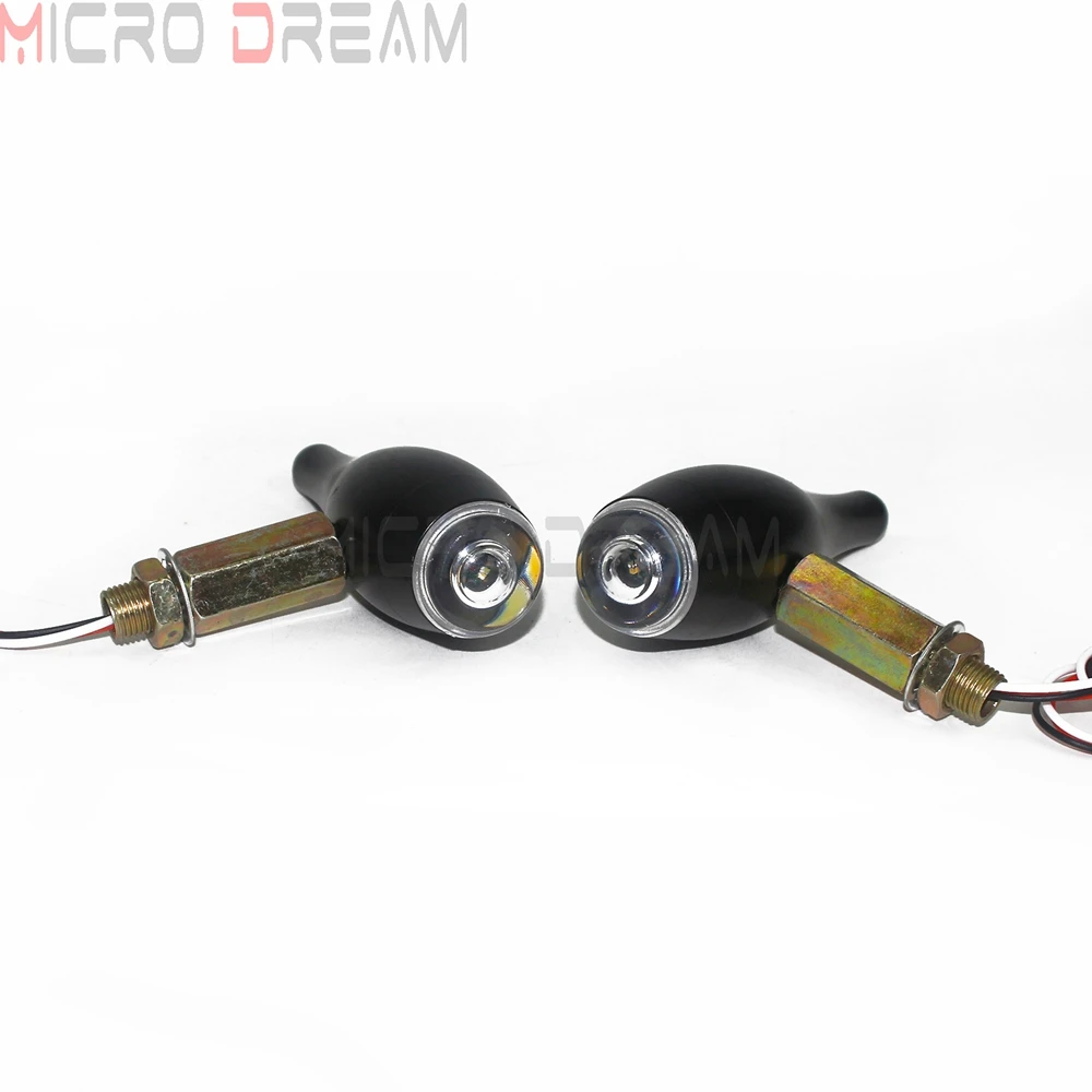 Винтасветильник поворотник с болтом 10 мм для Harley Cafe Racer Chopper 2 в 1 Универсальный