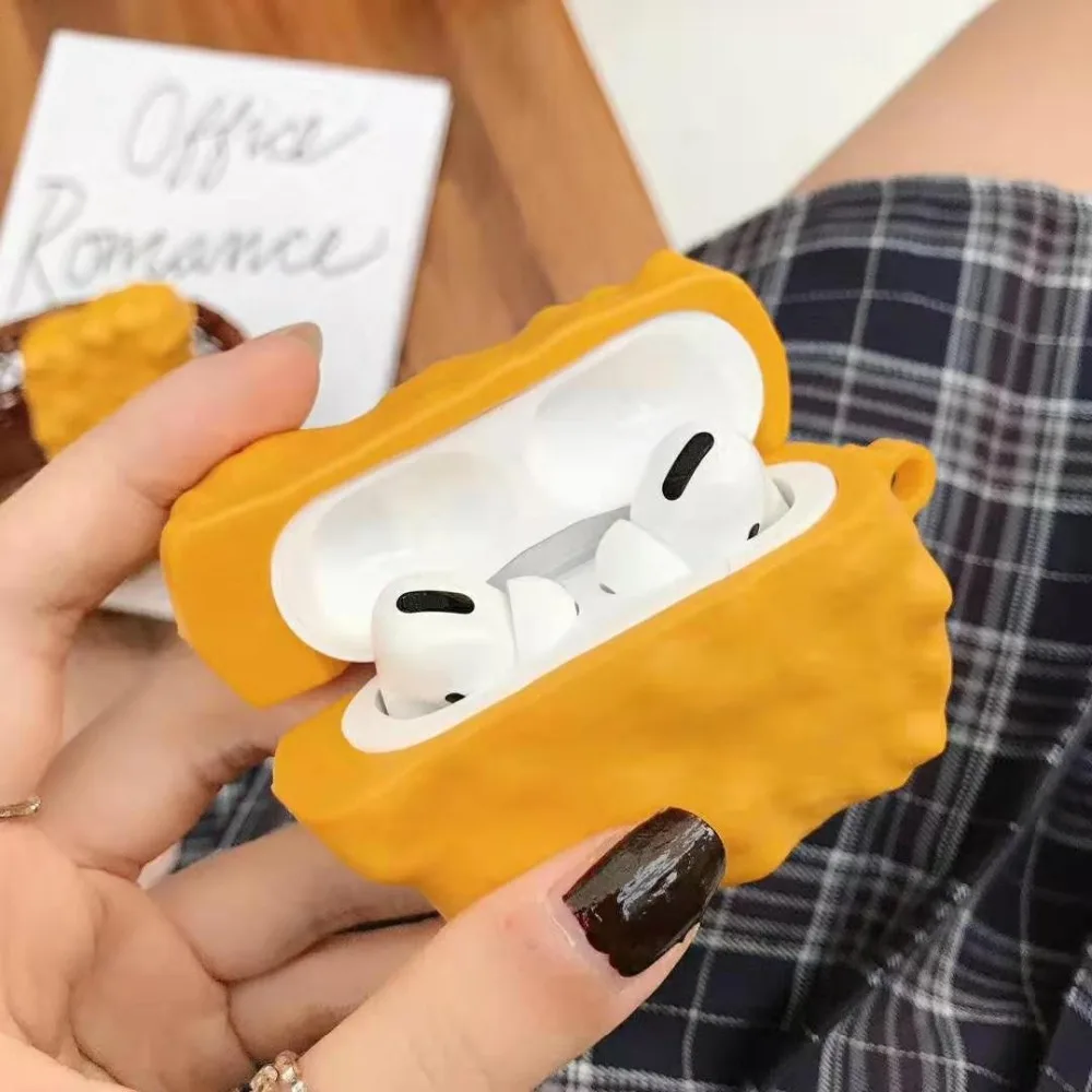 Чехол с объемным изображением мяса для airpods pro, мягкий силиконовый чехол для пиццы Apple Air Pods Pro 3, брелок "Голова", Чехол для телефона/Earpods