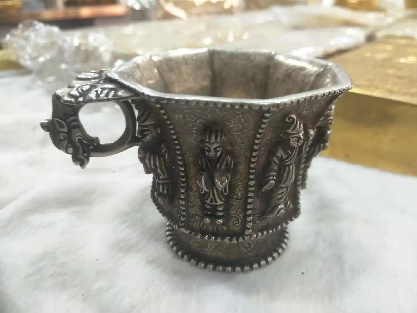 

Rare old Qing Dynasty Silver people Cup,Handicrafts,best collection&adornment, Free shipping