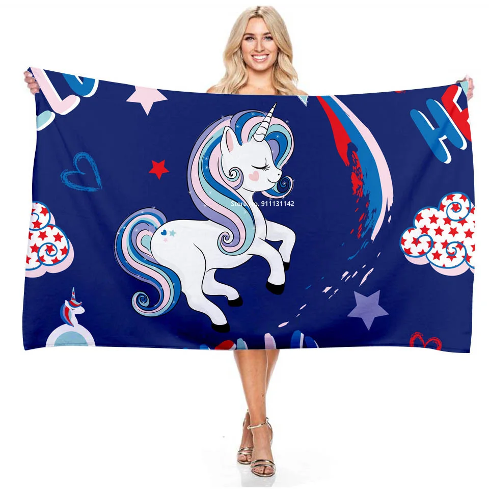 Банное полотенце для мальчиков и девочек прямоугольное с 3D Цифровым