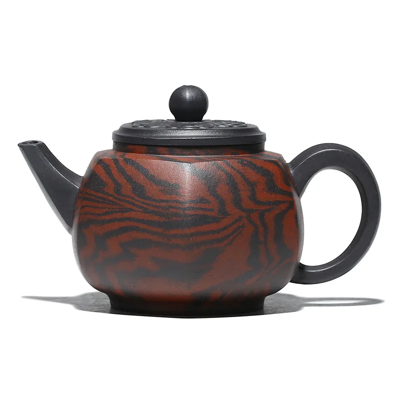 

Jiaoni Bolang teapot Yixing purple clay teapot black clay Bolang teapot sand goods in the rain large tea set