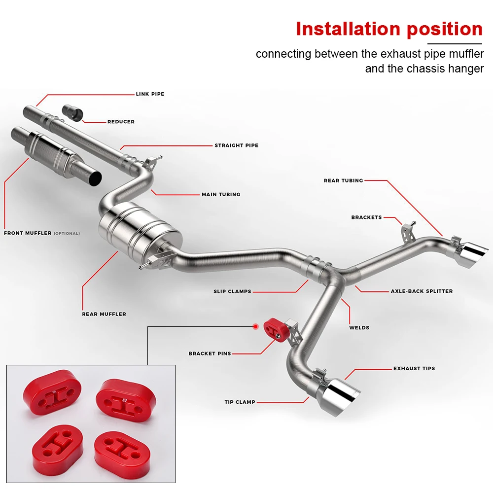 LZONE 4 шт./лот универсальные полиуретановые выхлопы/Глушитель короткие вешалки