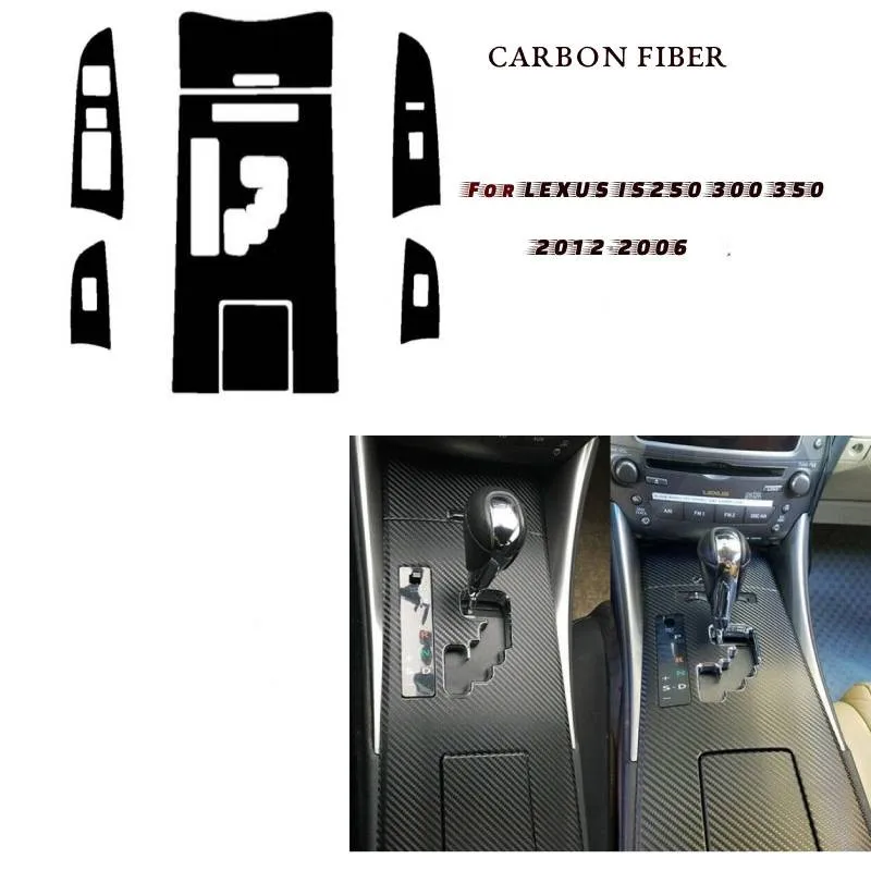 Наклейки на панель переключения деталей 2006 2012 черные для LEXUS IS250 300 350|Лепнина