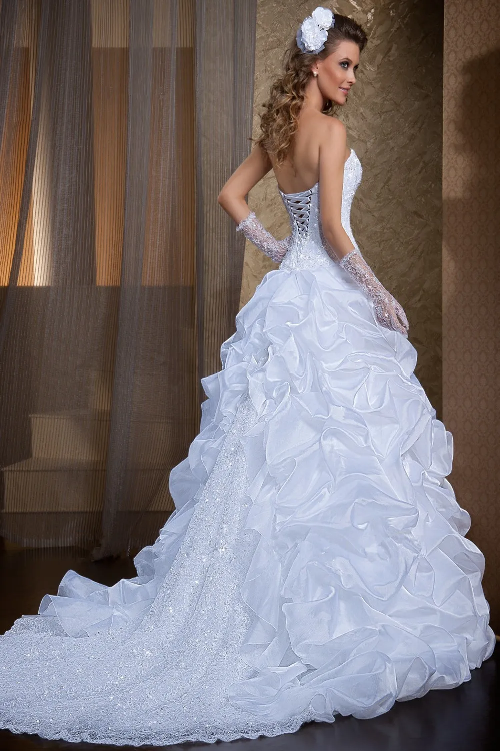 

vestido de Noiva New Elegant A-Line Sweetheart Beading Tulle and Organza Bridal Gowns Custom-made mother of the bride dresses