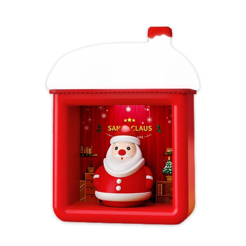 Светодиодный светильник Snow House с милым Санта-Клаусом снеговиком котенком USB