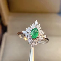natural emerald rings925 silver fashion fine weddings superflash jewelry for women free shipping